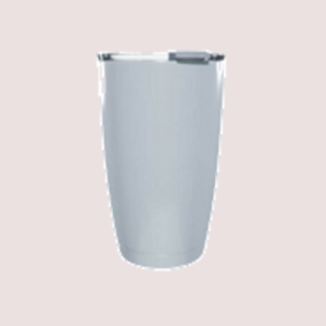 Brandy Tumbler with Lid - White
