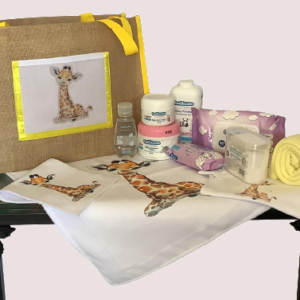 Baby Starter Pack - Giraffe Yellow with Yellow Fleece Blanket