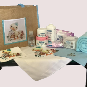 Baby Starter Pack - Duck Blue with Blue Fleece Blanket